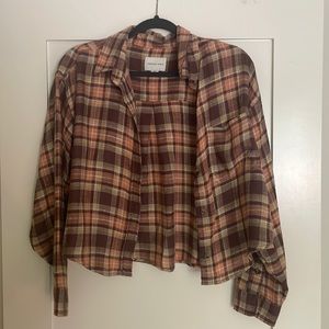 Cropped American Eagle flannel